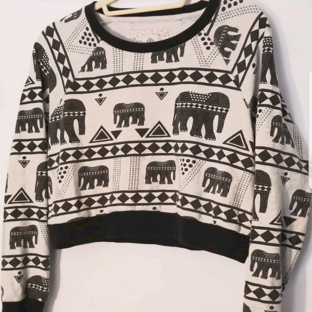Element cropped boho inspired sweater
